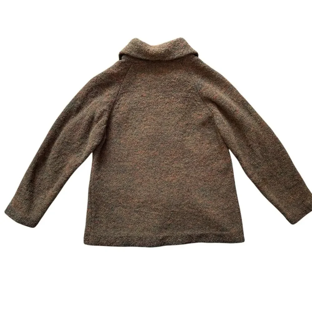 Girls Boulce Knit Brown Double Breasted Sweater  Cardigan Flecks Approx. Size 12
